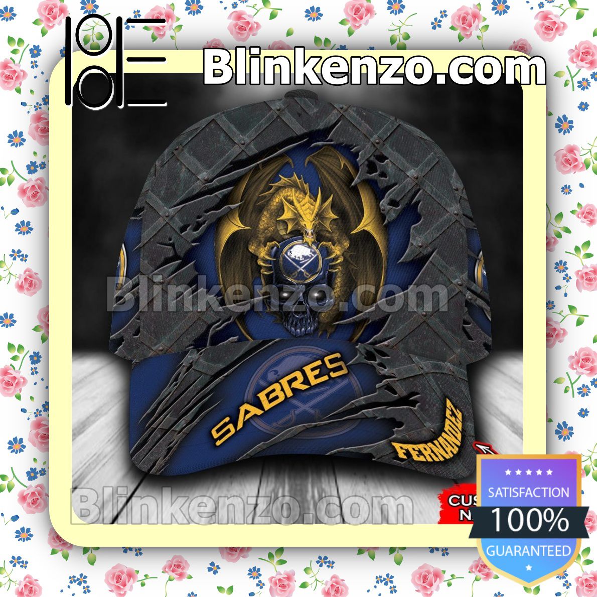 Luxury Buffalo Sabres Dragon Crack 3D NHL Classic Hat Caps Gift For Men