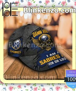 Buffalo Sabres Skull Damn Right I Am A Fan Win Or Lose NHL Classic Hat Caps Gift For Men a