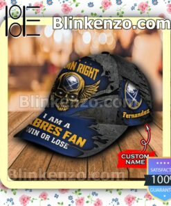 Buffalo Sabres Skull Damn Right I Am A Fan Win Or Lose NHL Classic Hat Caps Gift For Men b