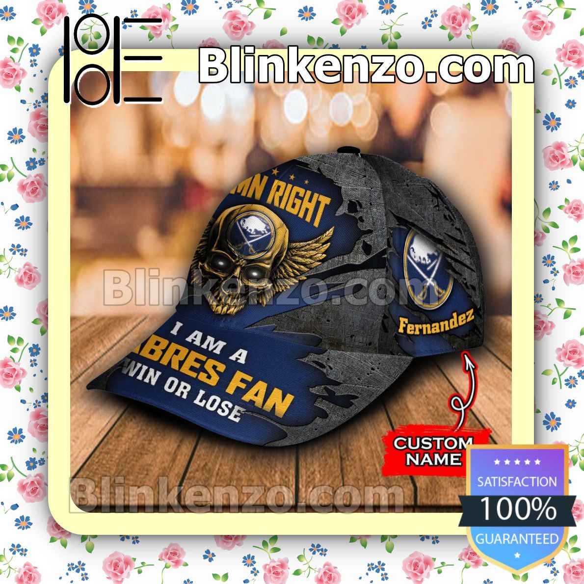 Top Buffalo Sabres Skull Damn Right I Am A Fan Win Or Lose NHL Classic Hat Caps Gift For Men