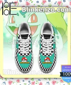 Bulbasaur Checkerboard Pokemon Nike Air Force Sneakers a