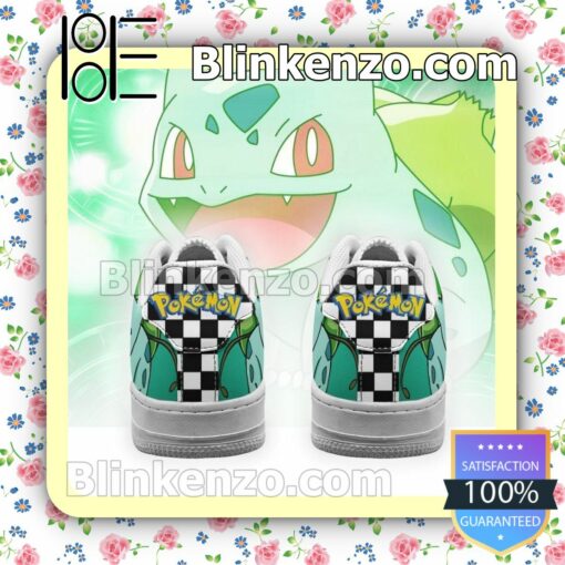 Bulbasaur Checkerboard Pokemon Nike Air Force Sneakers b