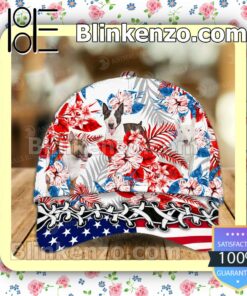 Bull Terrier American Flag Classic Caps