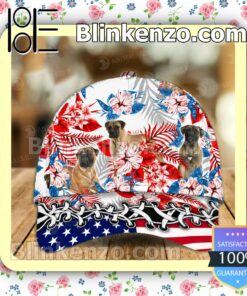 Bullmastiff American Flag Classic Caps