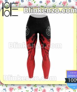 Burn Them All Black And Red Workout Leggings