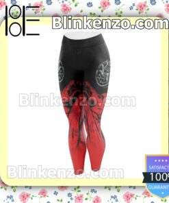 Burn Them All Black And Red Workout Leggings b