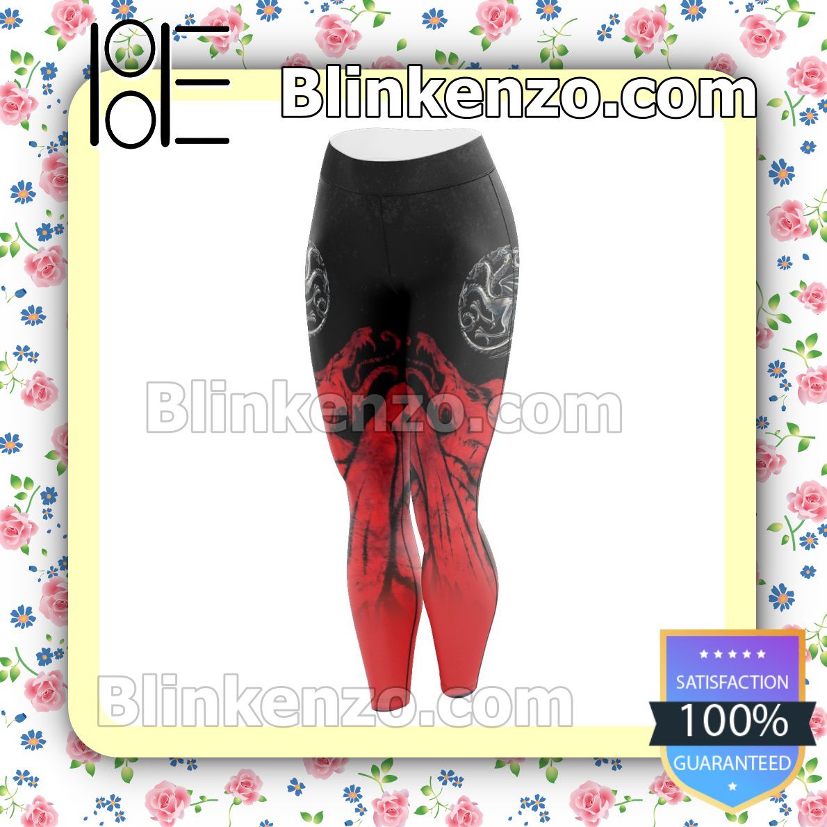 Amazing Burn Them All Black And Red Workout Leggings