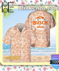 Busch Latte Doodle Art Beach Shirts