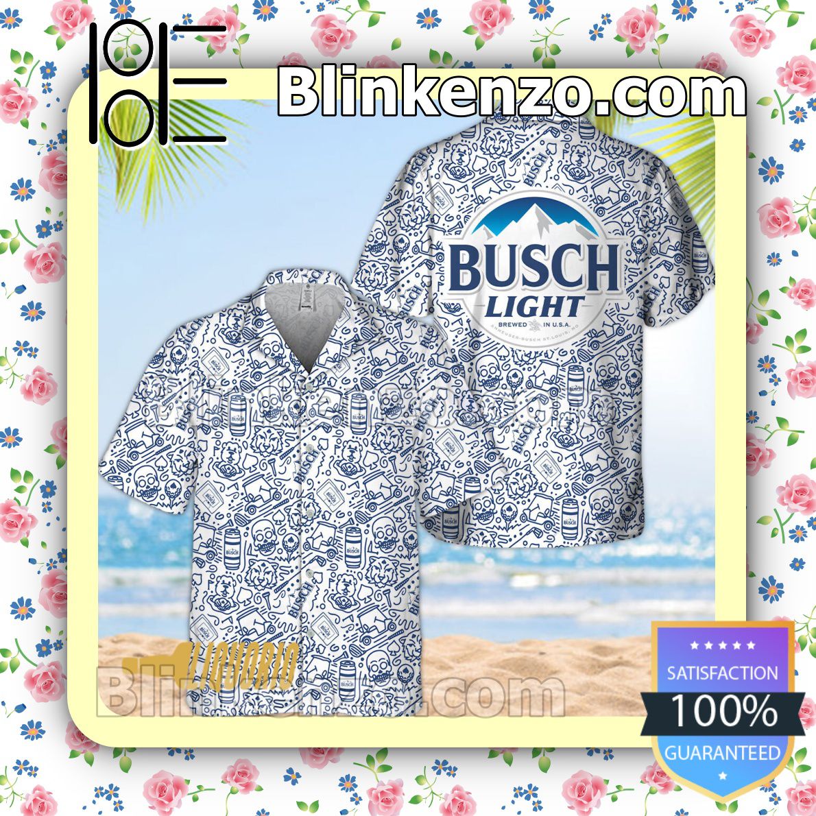 Busch Light Doodle Art Beach Shirts
