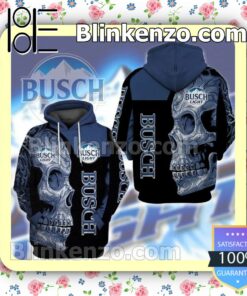 Busch Light Sugar Skull Black And Blue Custom Womens Hoodie