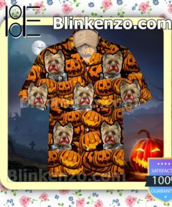 Cairn Terrier Pumpkin Halloween Collar Shirt