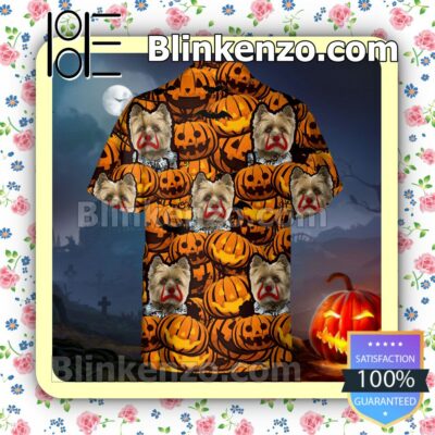 Cairn Terrier Pumpkin Halloween Collar Shirt a