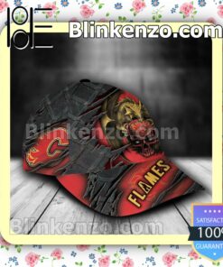 Calgary Flames Dragon Crack 3D NHL Classic Hat Caps Gift For Men a