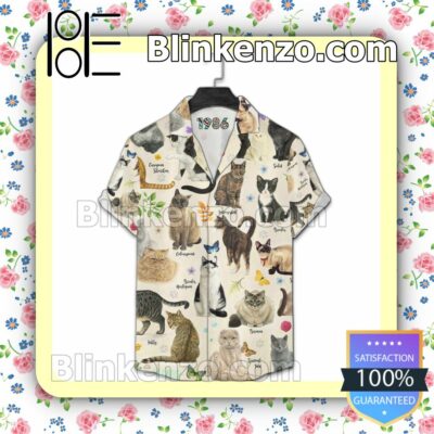 Cat Breeds Men Shirt b