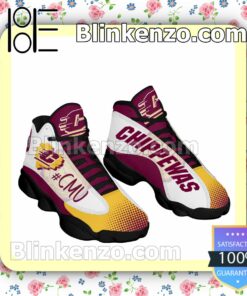 Central Michigan Chippewas Jordan Mens Air 13 Retro Print