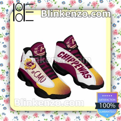 Central Michigan Chippewas Jordan Mens Air 13 Retro Print