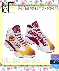 Central Michigan Chippewas Jordan Mens Air 13 Retro Print a