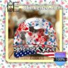 Cesky Terrier American Flag Classic Caps