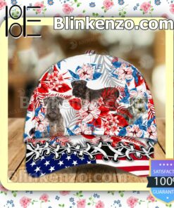 Cesky Terrier American Flag Classic Caps