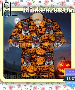 Cesky Terrier Pumpkin Halloween Collar Shirt