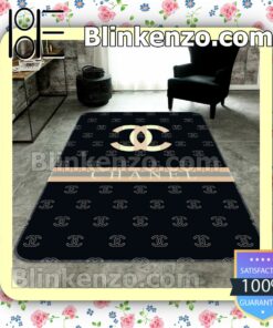 Chanel Brand Logo Full Print Black Carpet Runners