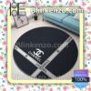 Chanel Luxury Brand White Perpendicular Lines Round Carpet Runners