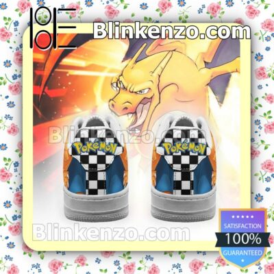 Charizard Checkerboard Pokemon Nike Air Force Sneakers b