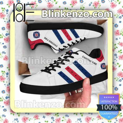 Chicago Fire Logo Print Low Top Shoes