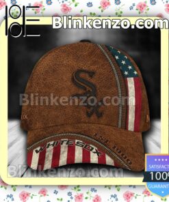 Chicago White Sox Leather Zipper Print MLB Classic Hat Caps Gift For Men