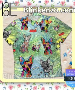Chihuahua Art Dog Owner Gift Summer Beach Shirt b