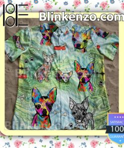 Chihuahua Art Dog Owner Gift Summer Beach Shirt c