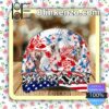 Chinese Crested American Flag Classic Caps