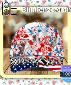 Chinese Crested American Flag Classic Caps