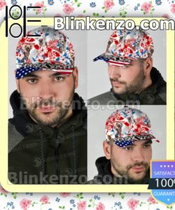 Chinese Crested American Flag Classic Caps c