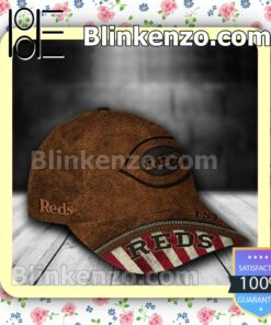 Cincinnati Reds Leather Zipper Print MLB Classic Hat Caps Gift For Men a