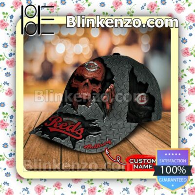 Cincinnati Reds Skull MLB Classic Hat Caps Gift For Men b