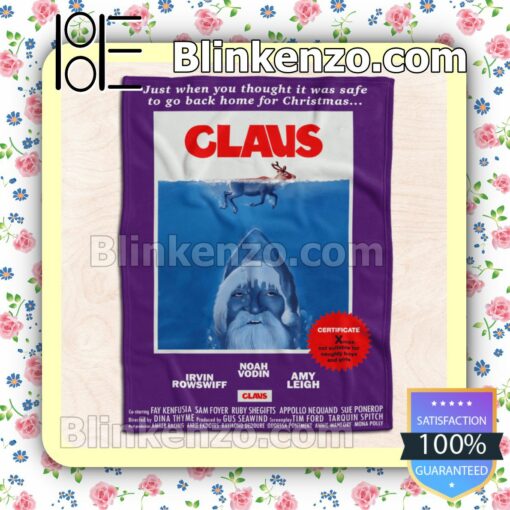 Claus Christmas Jaws Soft Cozy Blanket a