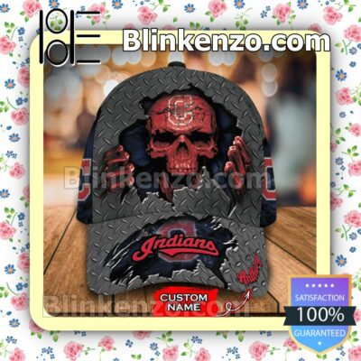 Cleveland Indians Skull MLB Classic Hat Caps Gift For Men