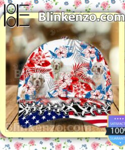 Clumber Spaniel American Flag Classic Caps