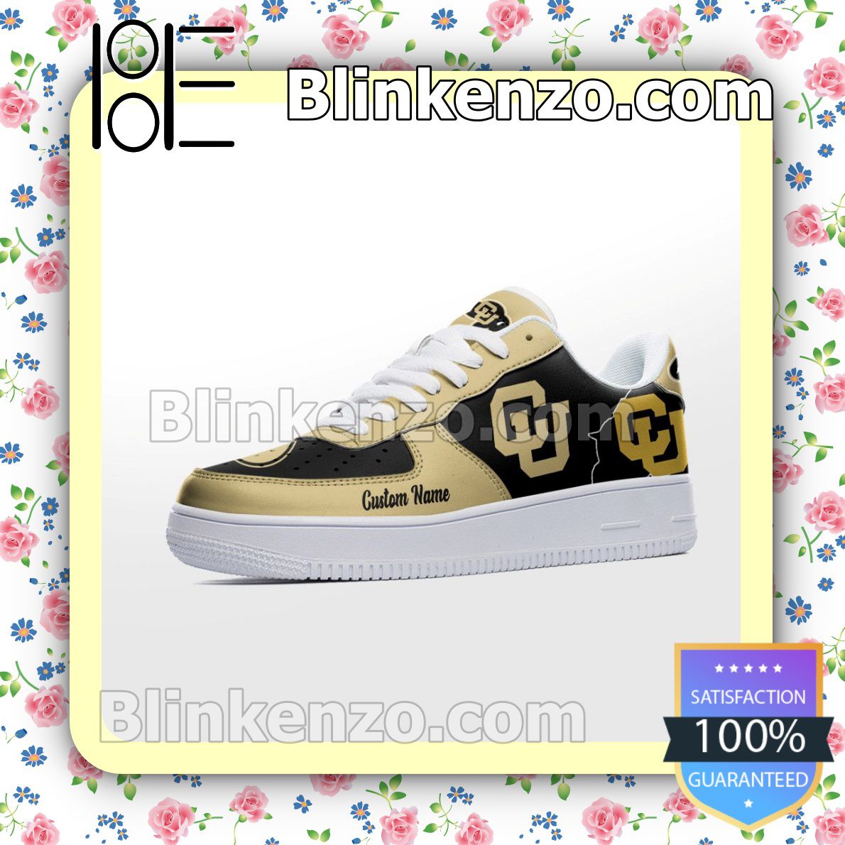 Hot Deal Colorado Buffaloes Mascot Logo NCAA Nike Air Force Sneakers