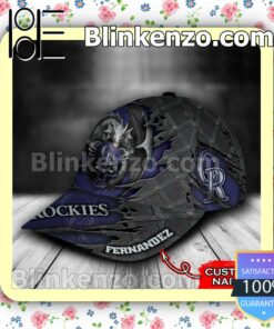 Colorado Rockies Crack 3D MLB Classic Hat Caps Gift For Men b