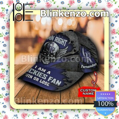 Colorado Rockies Damn Right I Am A Fan Win Or Lose MLB Classic Hat Caps Gift For Men b