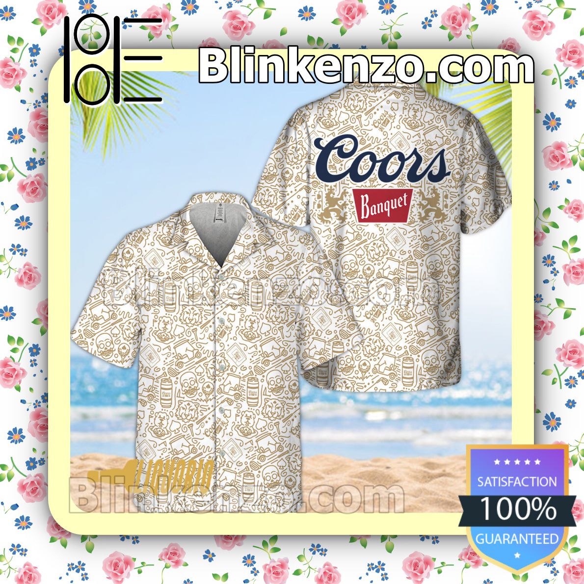 Coors Banquet Doodle Art Beach Shirts
