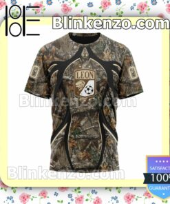 Customized LIGA MX Club León Hunting Camo Long Sleeve Unisex Tee Shirts y