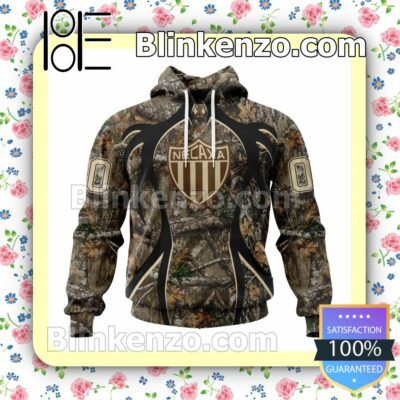 Customized LIGA MX Club Necaxa Hunting Camo Long Sleeve Unisex Tee Shirts