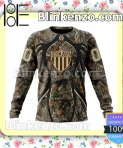 Customized LIGA MX Club Necaxa Hunting Camo Long Sleeve Unisex Tee Shirts c