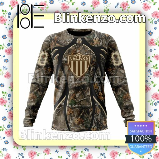 Customized LIGA MX Club Necaxa Hunting Camo Long Sleeve Unisex Tee Shirts c