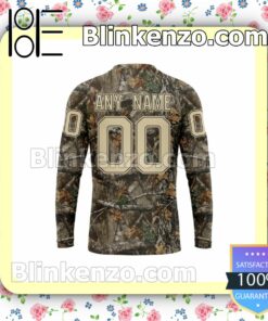 Customized LIGA MX Querétaro F.C Hunting Camo Long Sleeve Unisex Tee Shirts x