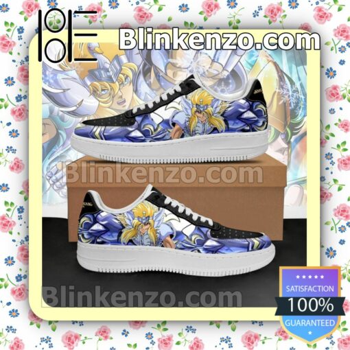 Cygnus Hyoga Uniform Saint Seiya Anime Nike Air Force Sneakers