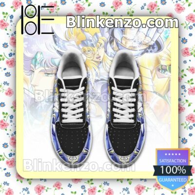 Cygnus Hyoga Uniform Saint Seiya Anime Nike Air Force Sneakers a